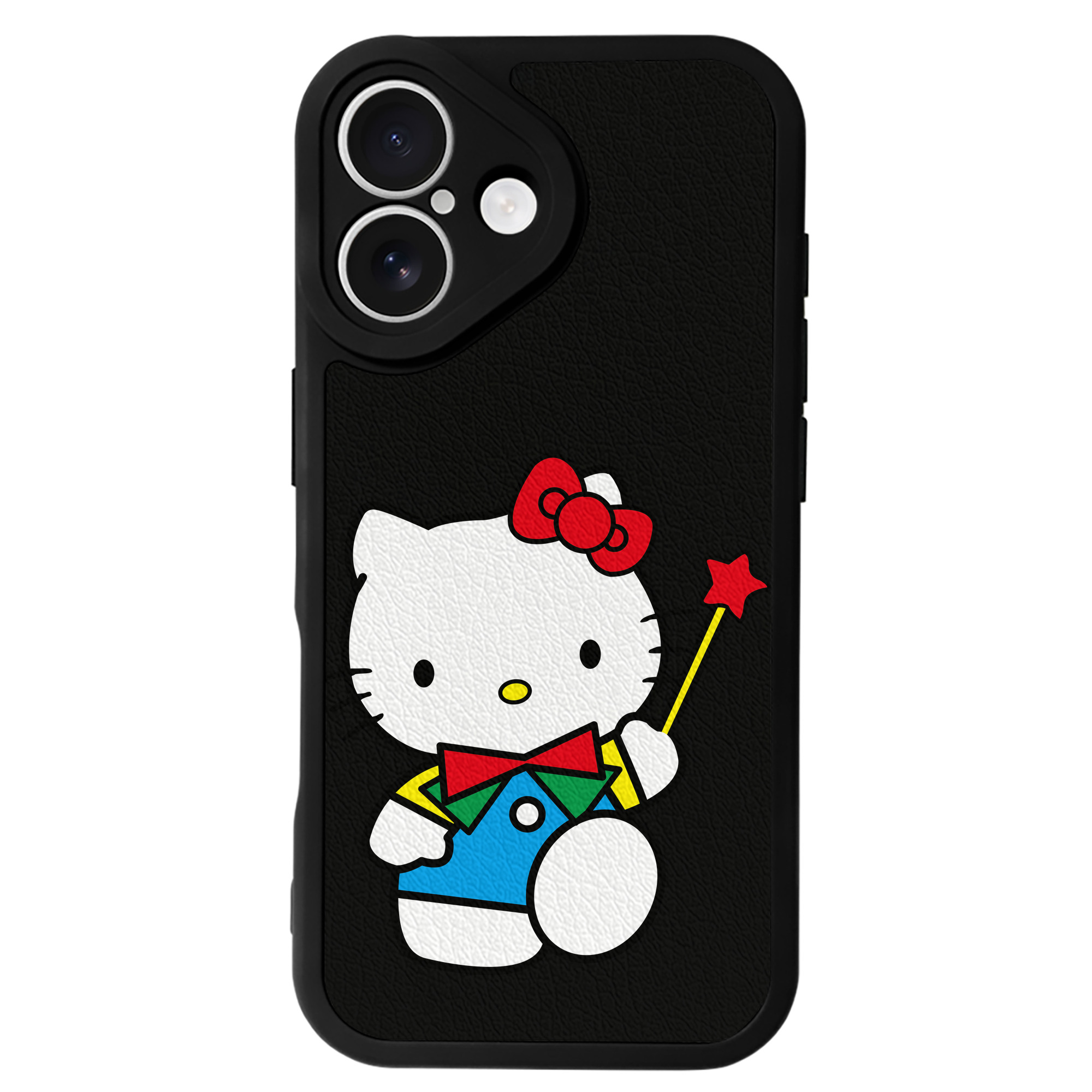 （画像用） Hello Kitty ハローキティ 【iPhone 16シリーズ対応】シリコンスマホケース（レザー調） 材質：シリコン